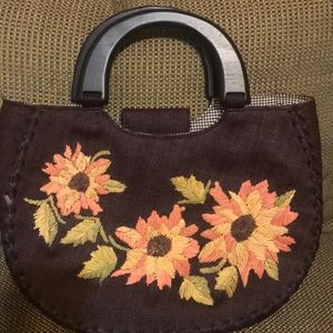Darling woven floral Talbots handbag
